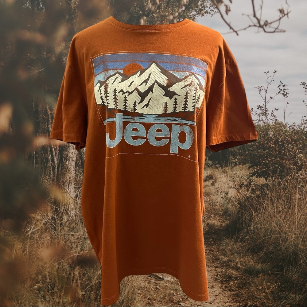 Jeep Classic Tee. Rusty Orange. Size:XL